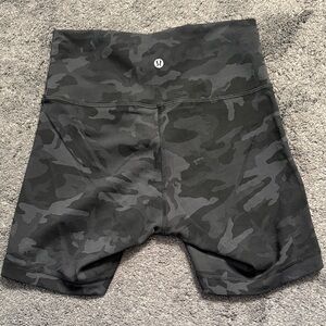 lululemon athletica Black Camo Bike Shorts
